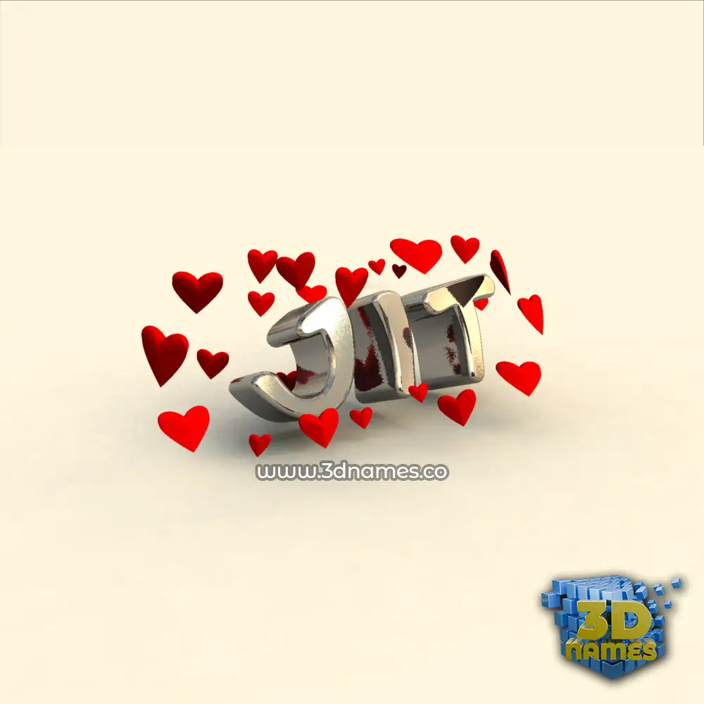 jit in In Love style - 3D name wallpaper