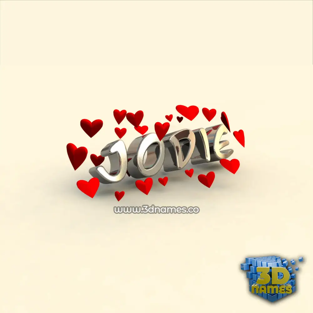 jodie in In Love style - 3D name wallpaper