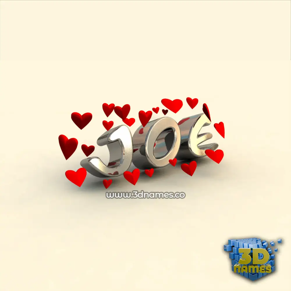 joe in In Love style - 3D name wallpaper