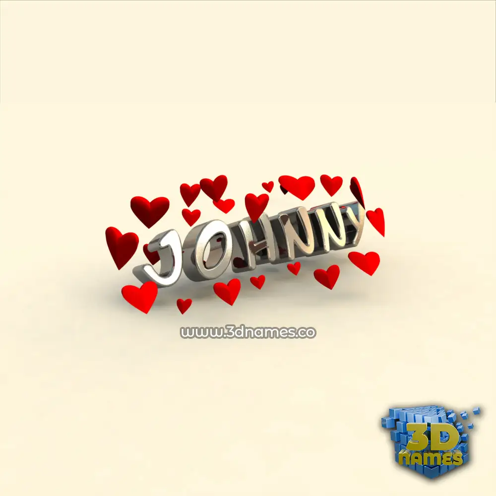 johnny in In Love style - 3D name wallpaper