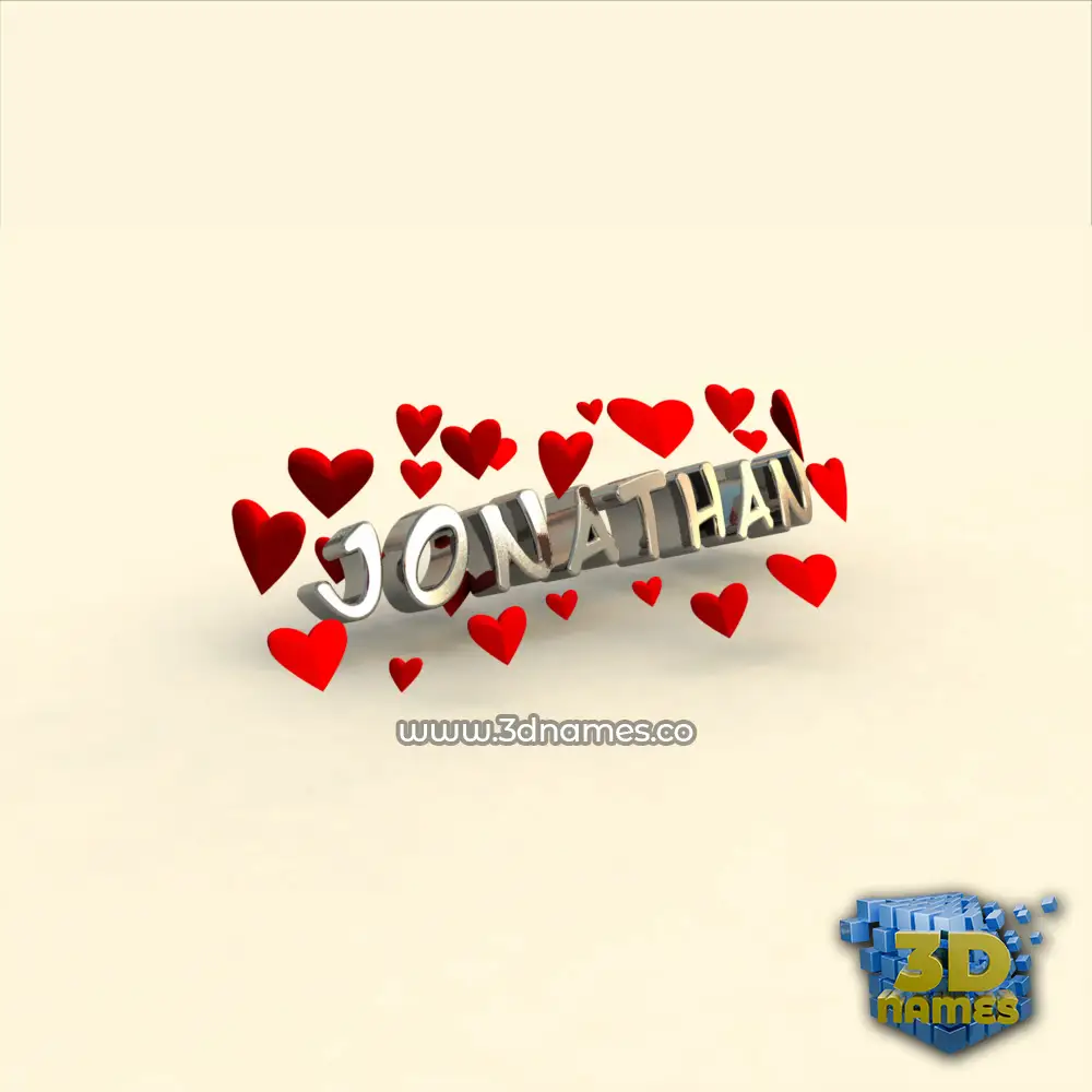 jonathan in In Love style - 3D name wallpaper