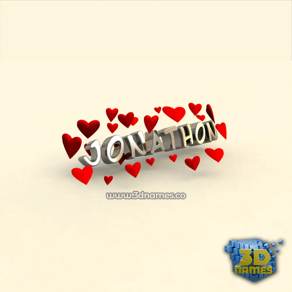jonathon in In Love style - 3D name wallpaper