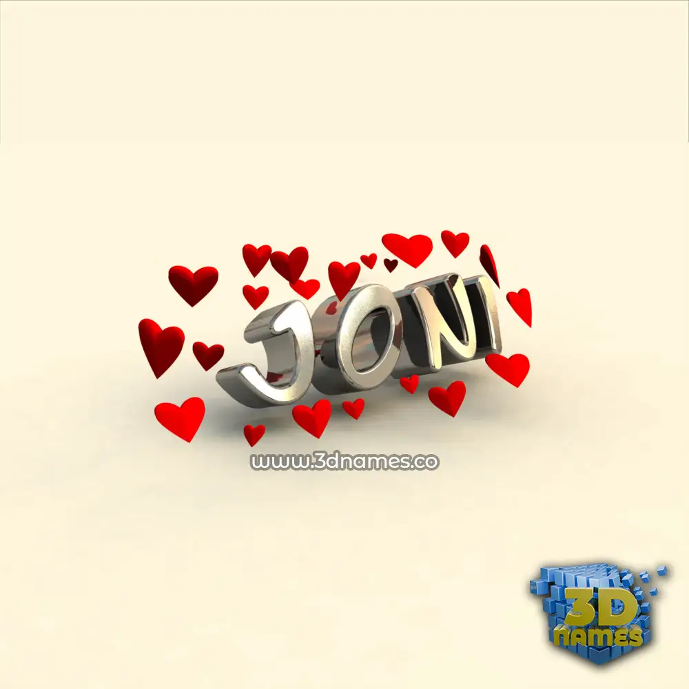 joni in In Love style - 3D name wallpaper