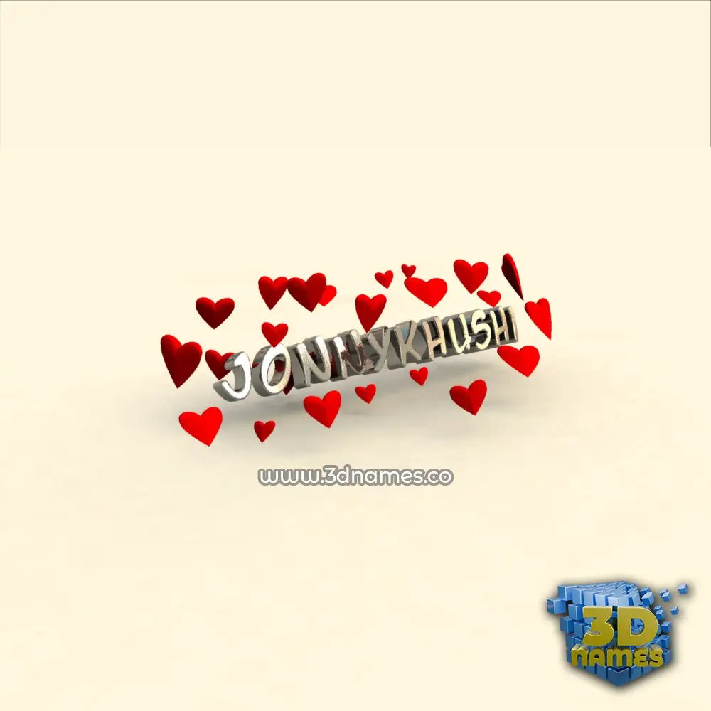 jonnykhushi in In Love style - 3D name wallpaper