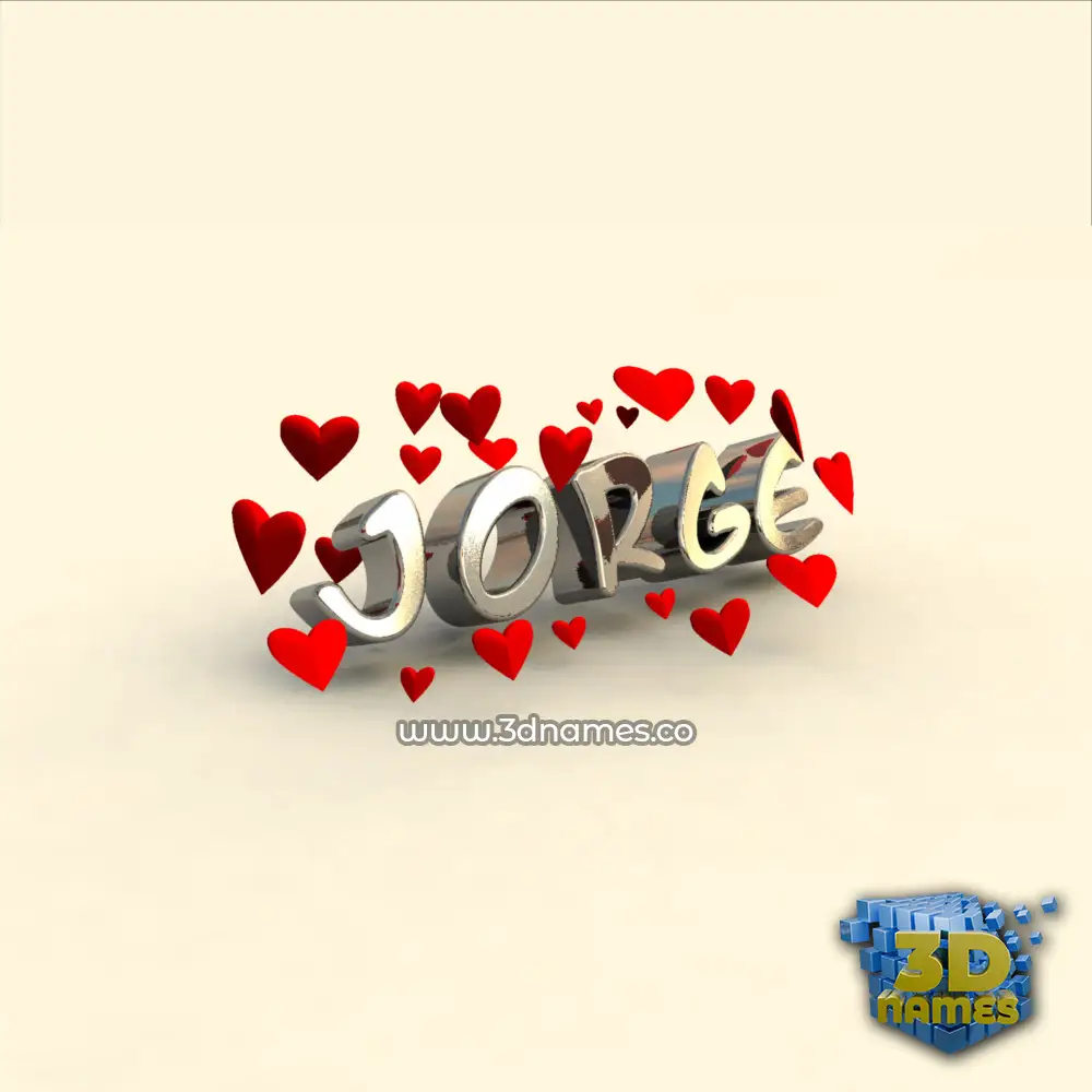 jorge in In Love style - 3D name wallpaper