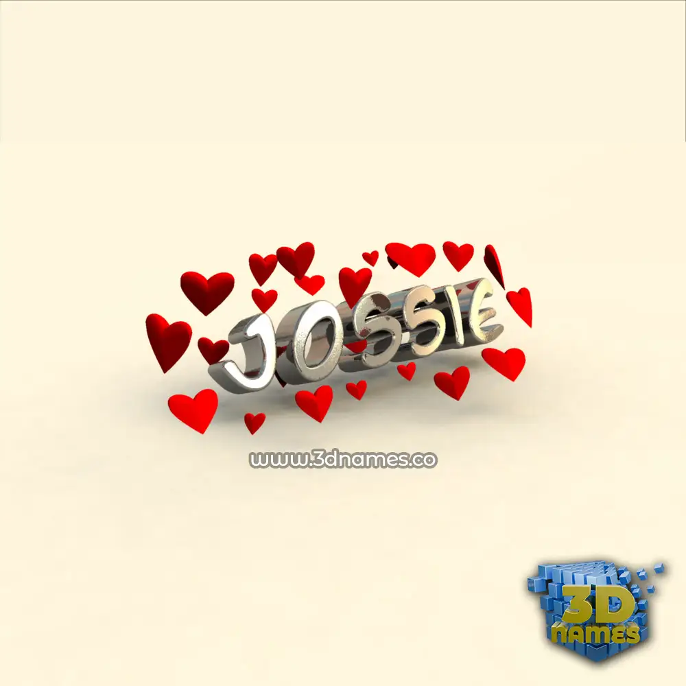 jossie in In Love style - 3D name wallpaper