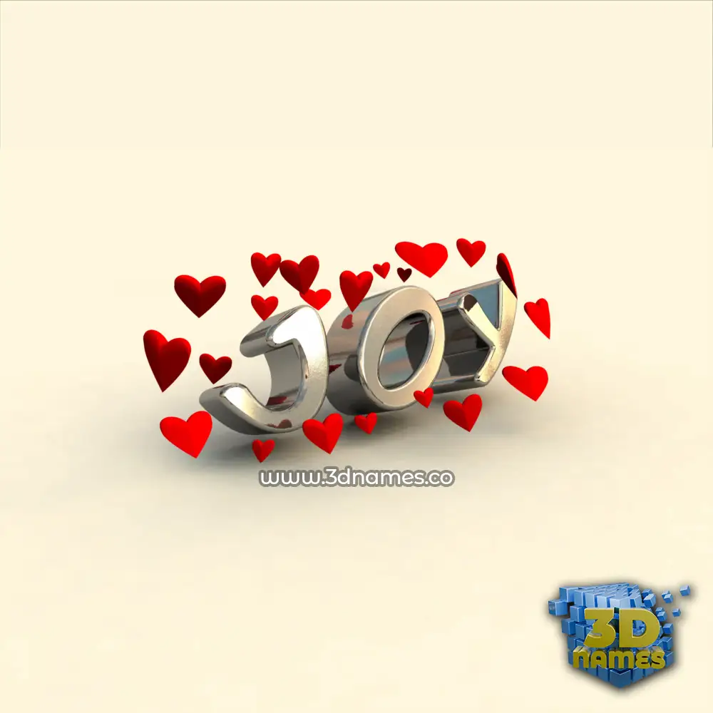 joy in In Love style - 3D name wallpaper