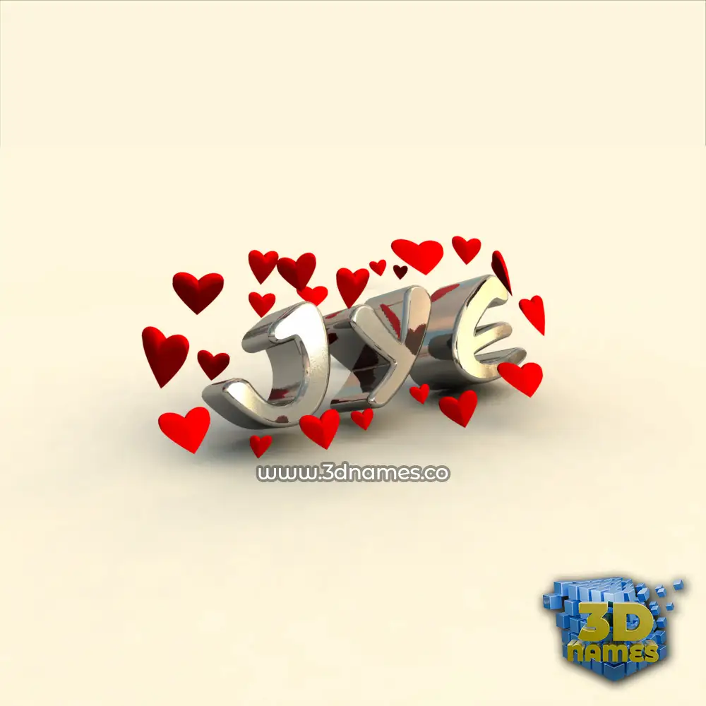 jye in In Love style - 3D name wallpaper