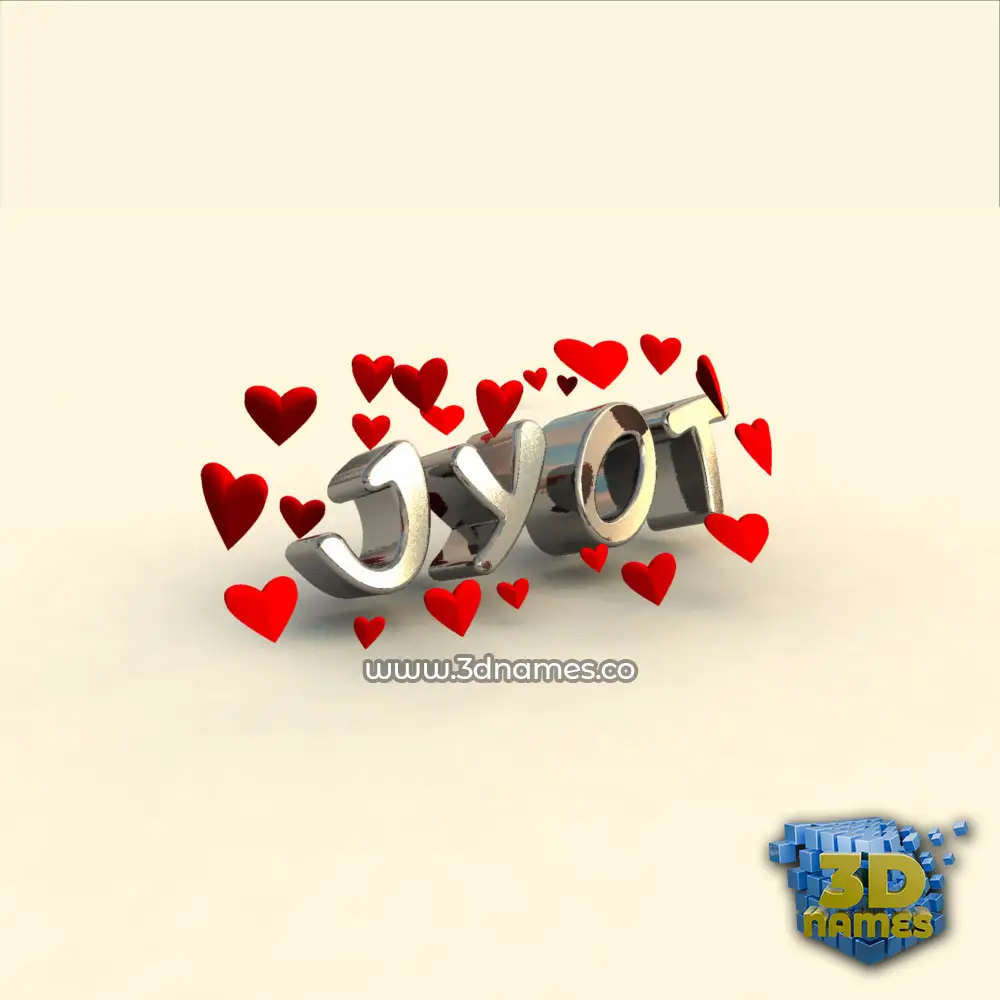 jyot in In Love style - 3D name wallpaper