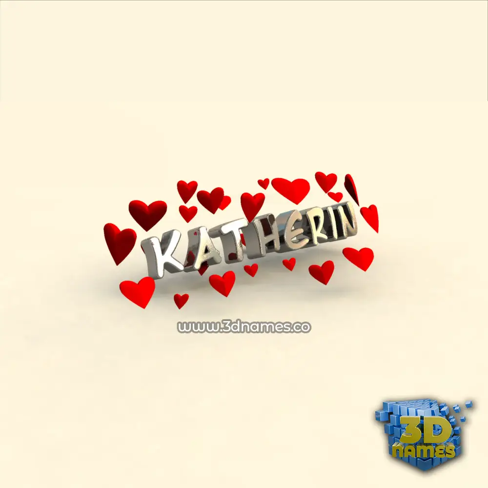 katherin in In Love style - 3D name wallpaper