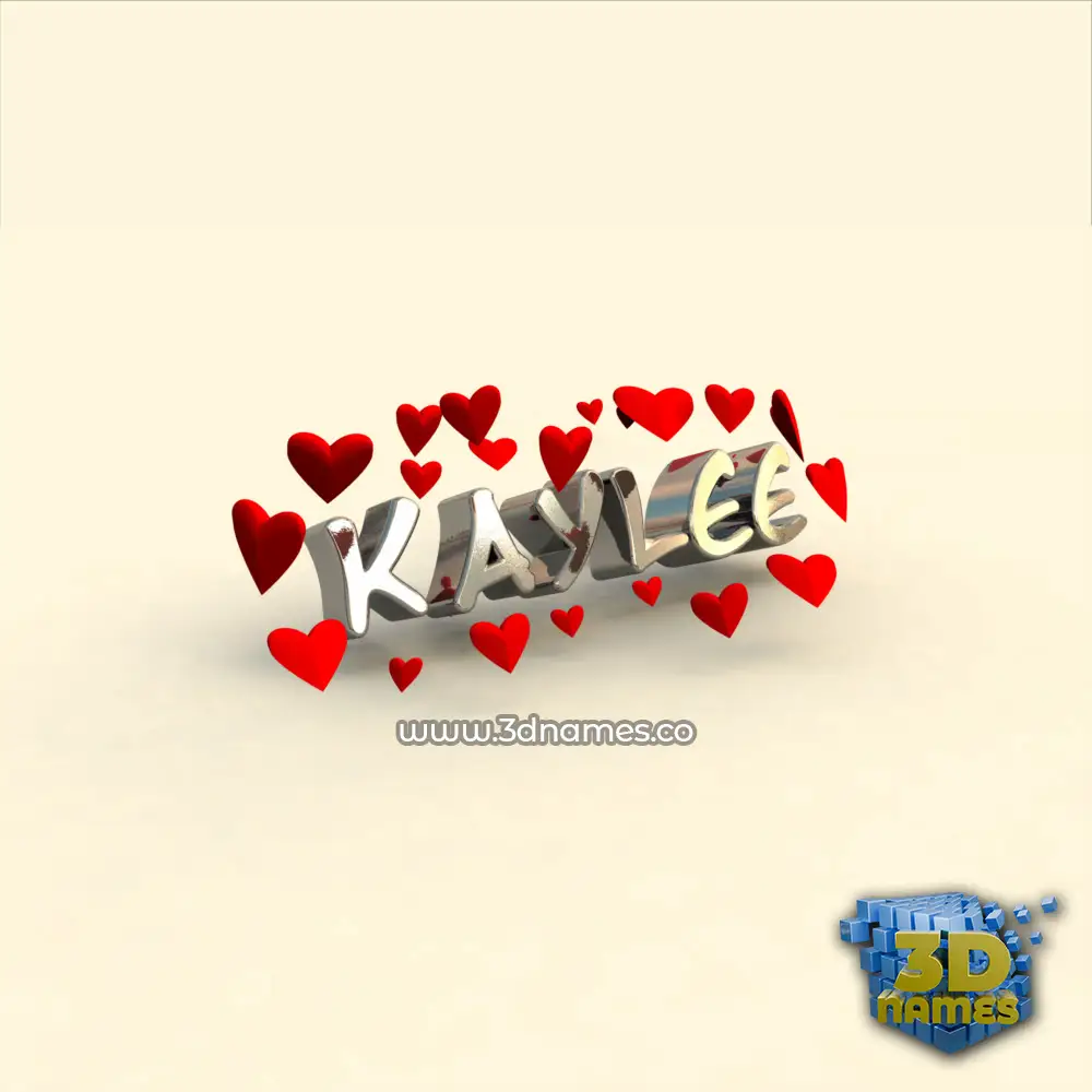 kaylee in In Love style - 3D name wallpaper