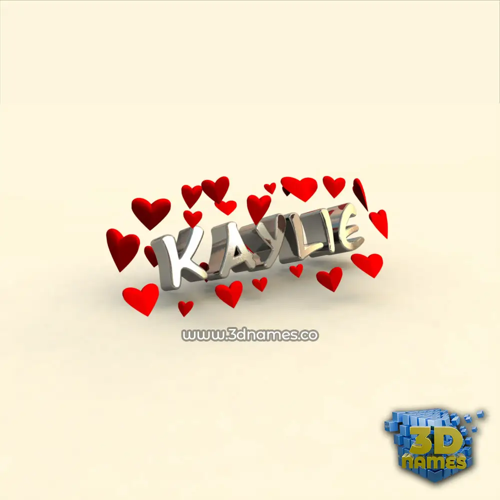 kaylie in In Love style - 3D name wallpaper