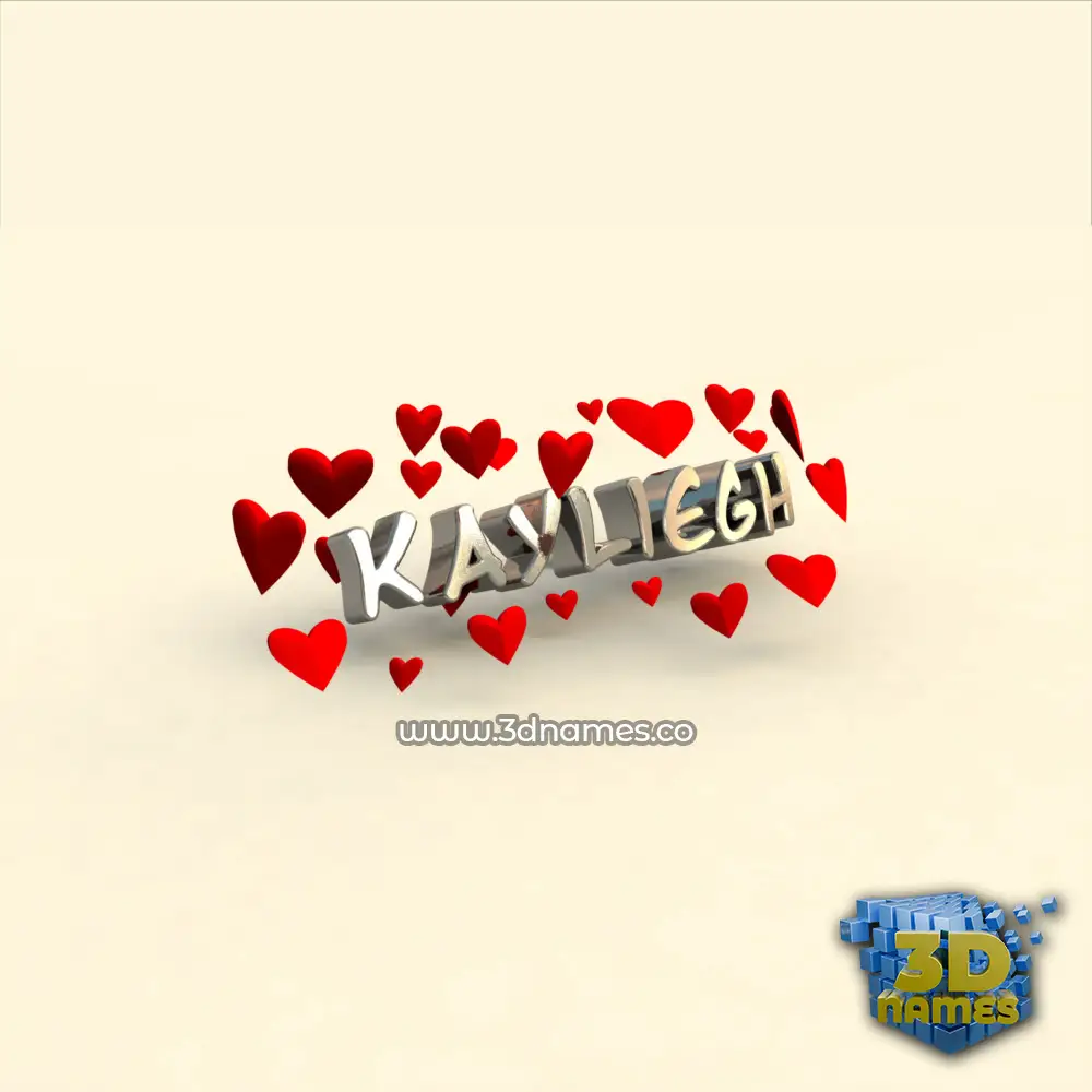 kayliegh in In Love style - 3D name wallpaper