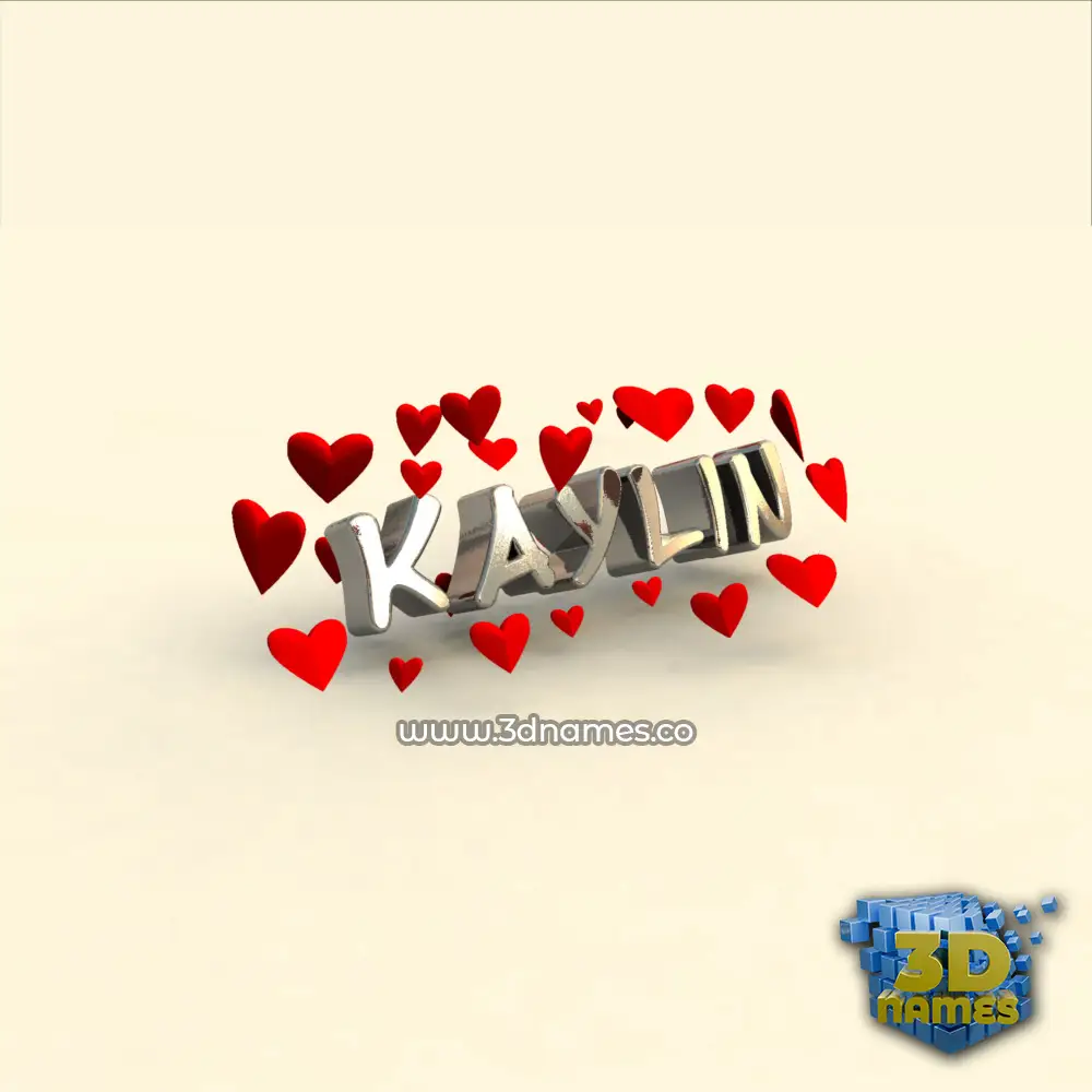 kaylin in In Love style - 3D name wallpaper