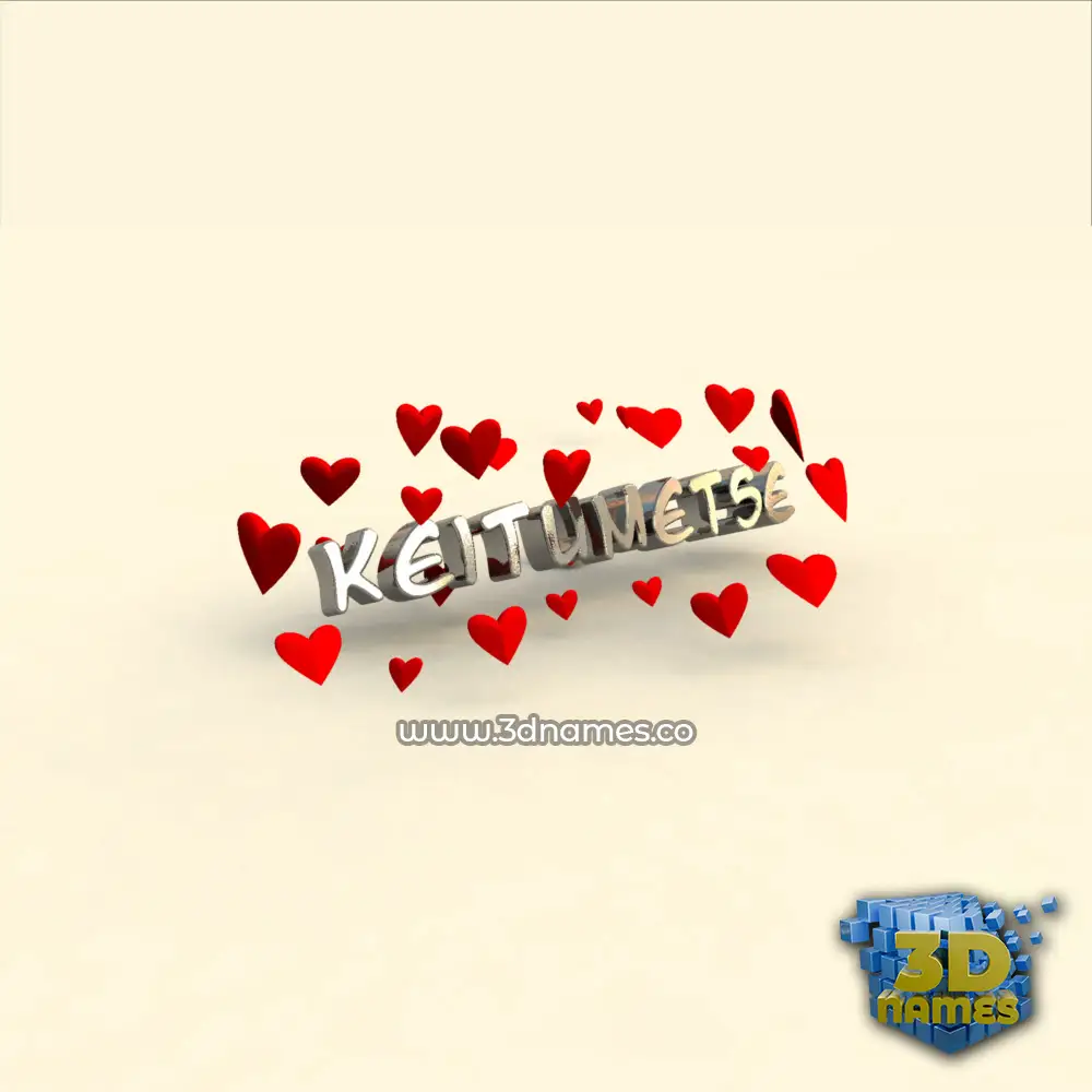 keitumetse in In Love style - 3D name wallpaper