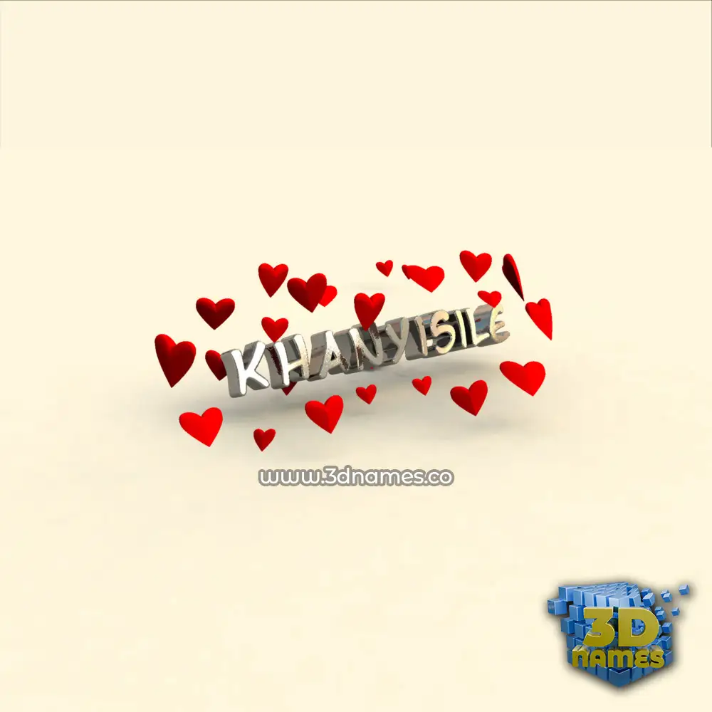 khanyisile in In Love style - 3D name wallpaper
