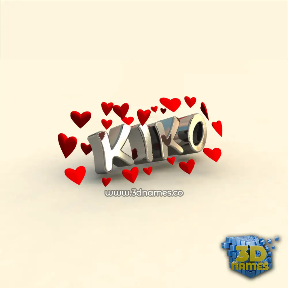 kiko in In Love style - 3D name wallpaper