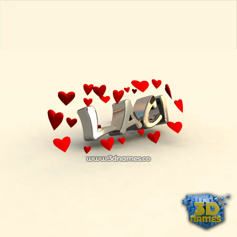 laci in In Love style - 3D name wallpaper