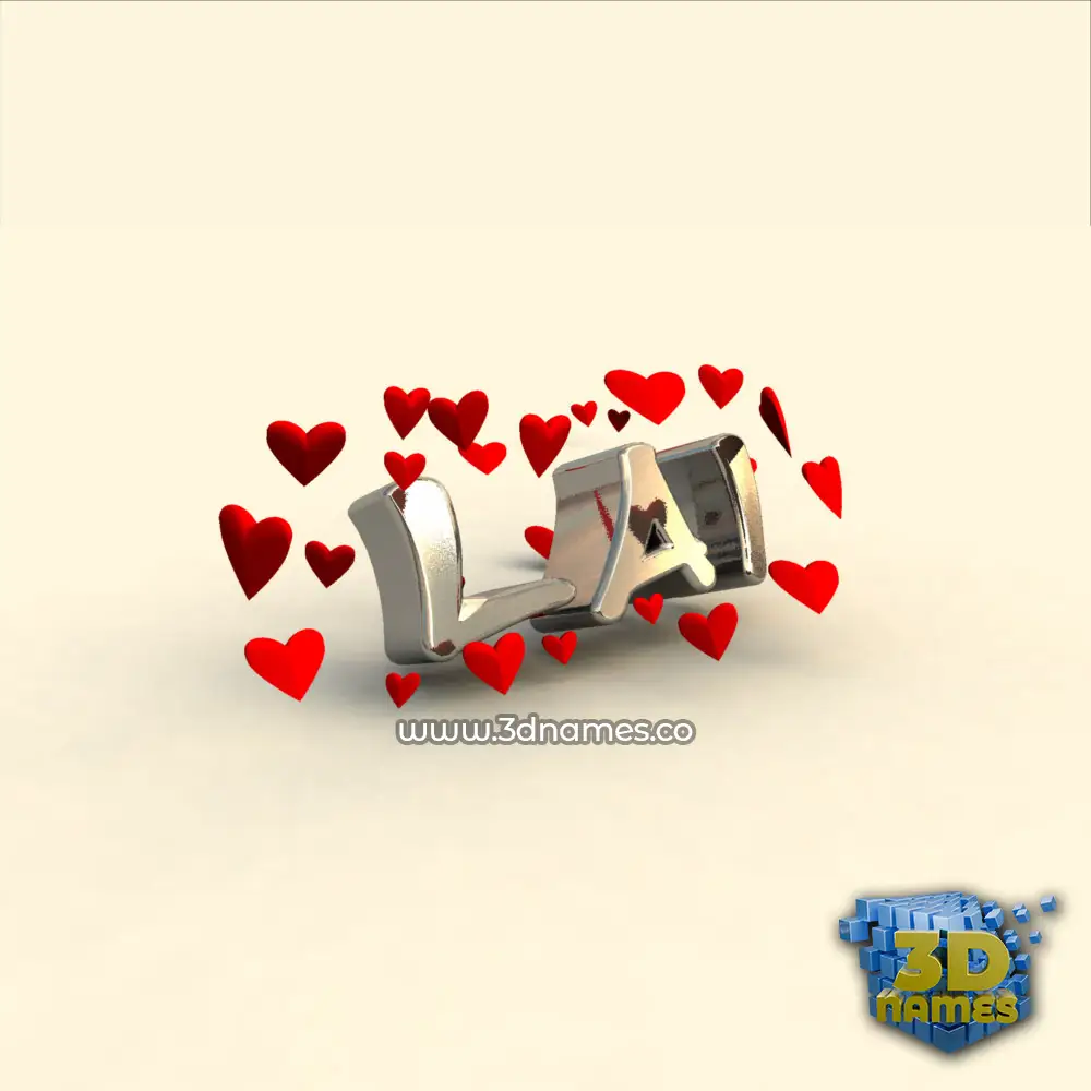 lai in In Love style - 3D name wallpaper