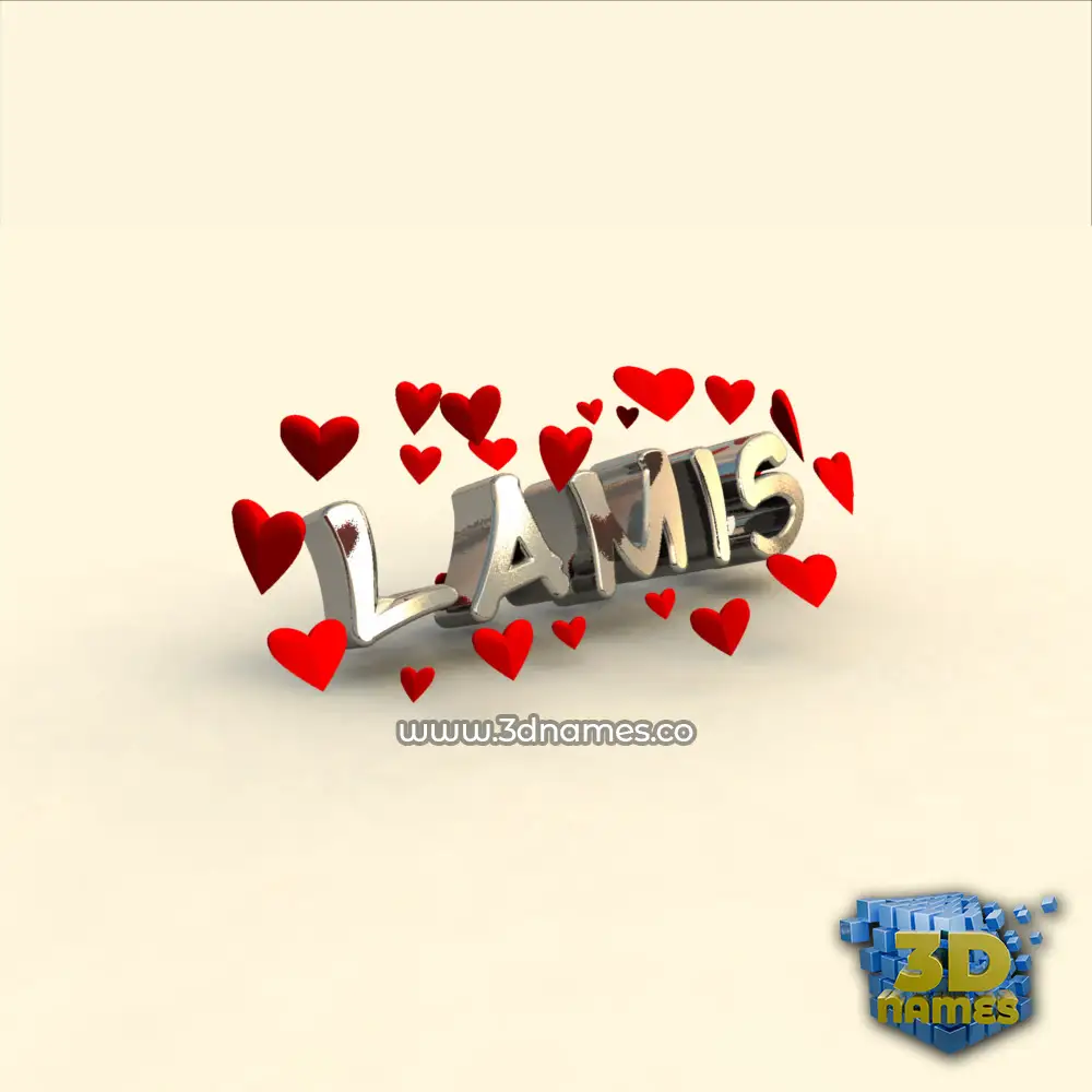 lamis in In Love style - 3D name wallpaper