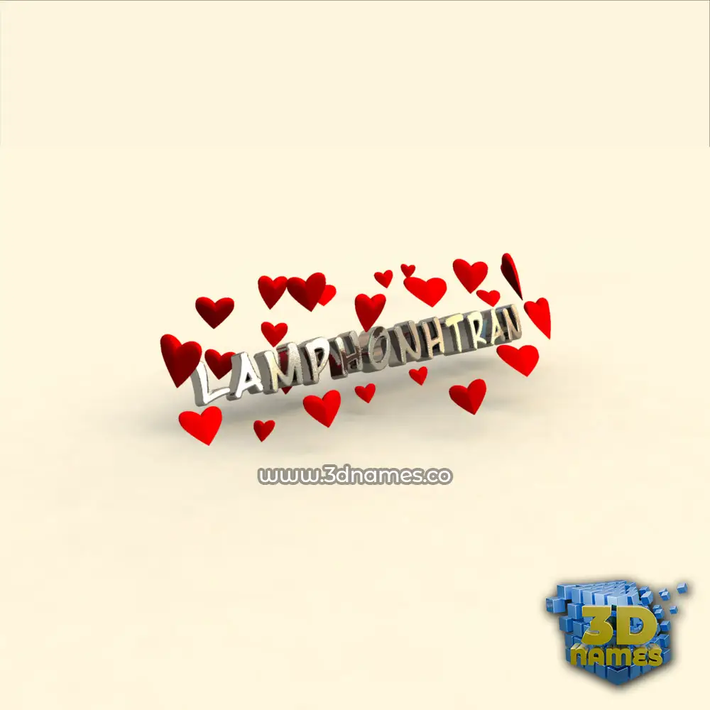 lamphonhtran in In Love style - 3D name wallpaper