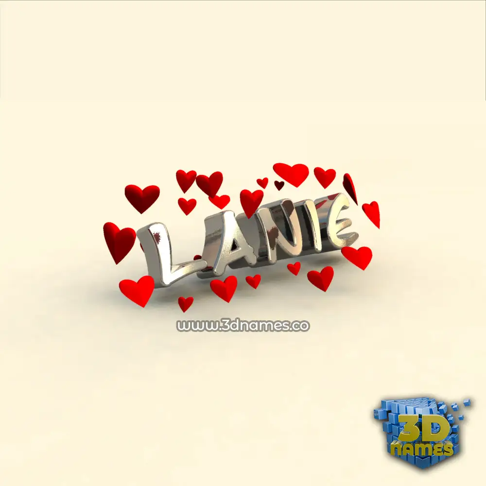 lanie in In Love style - 3D name wallpaper