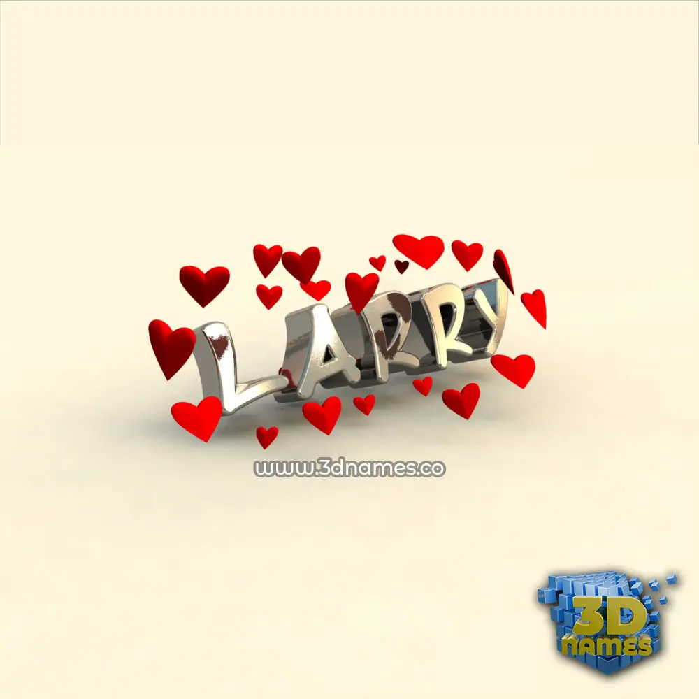 larry in In Love style - 3D name wallpaper