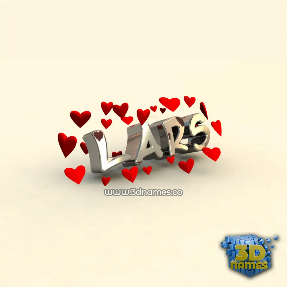 lars in In Love style - 3D name wallpaper
