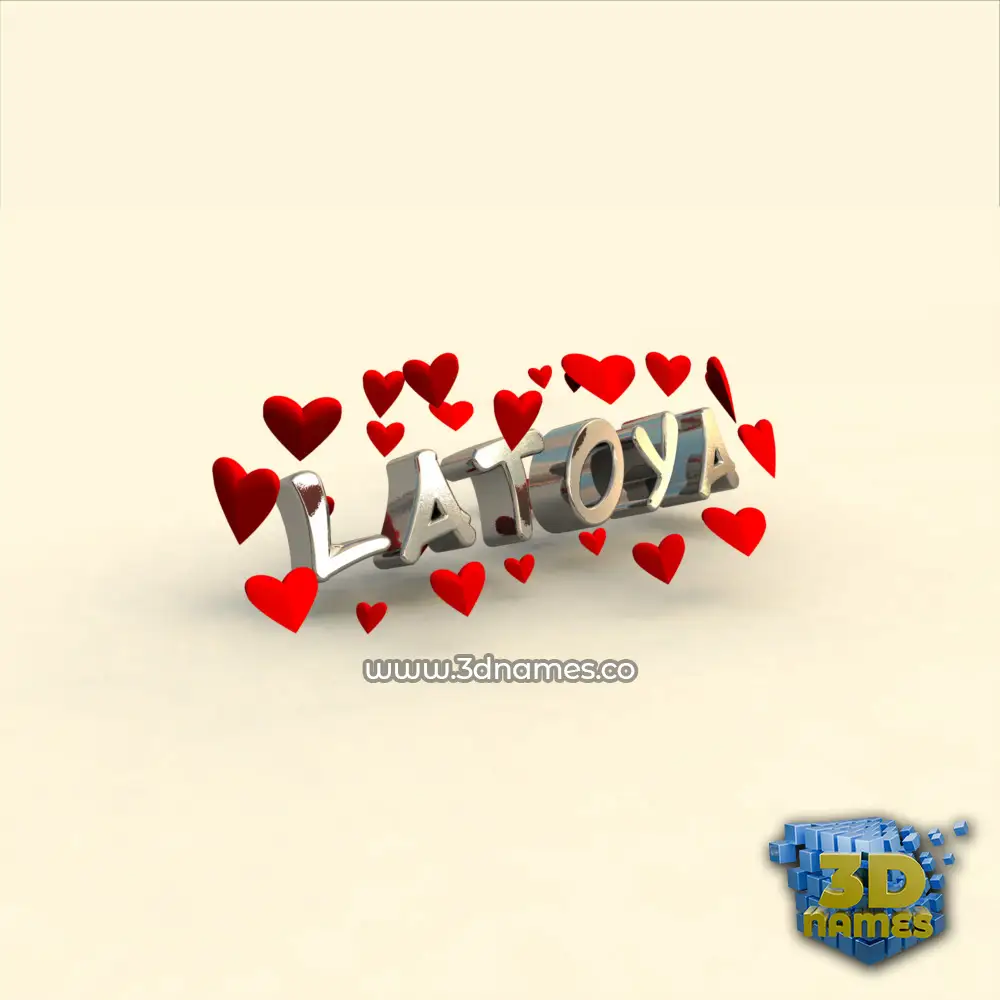 latoya in In Love style - 3D name wallpaper