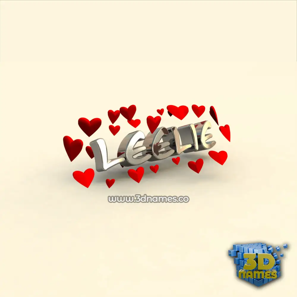 leelie in In Love style - 3D name wallpaper