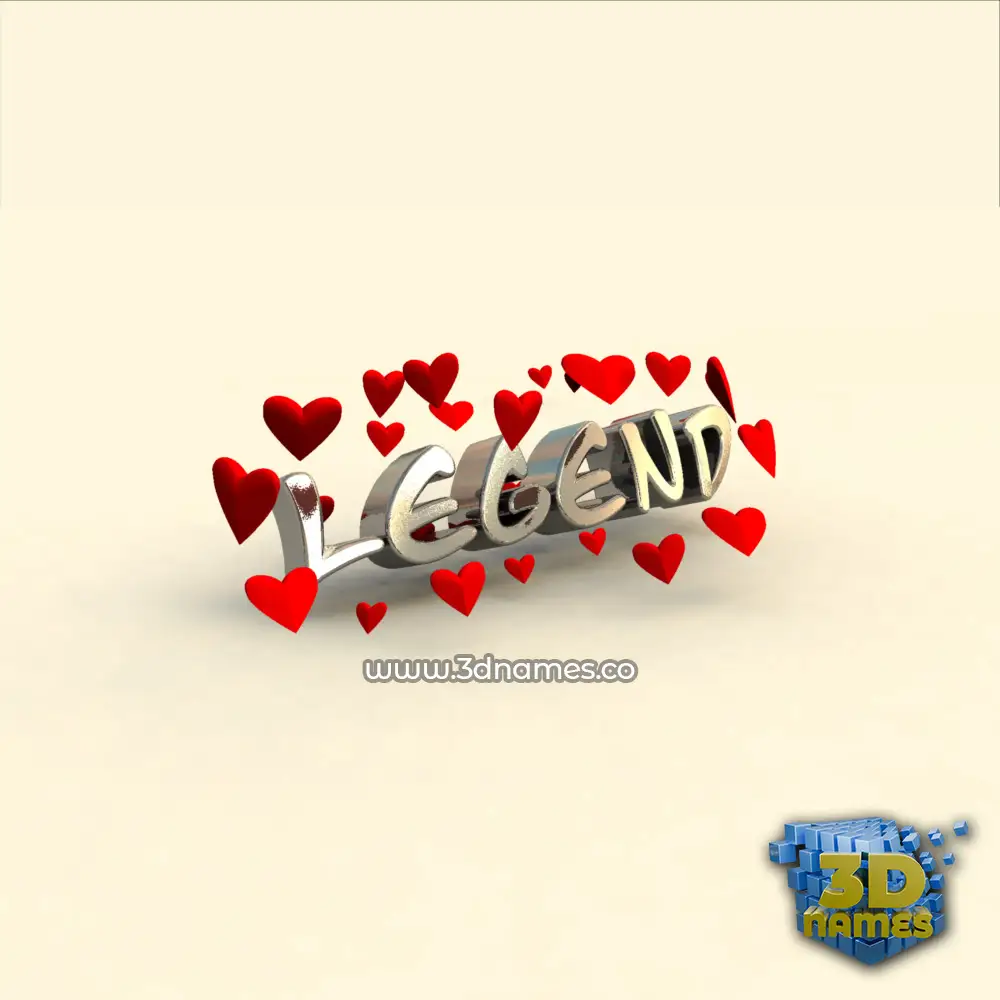 legend in In Love style - 3D name wallpaper