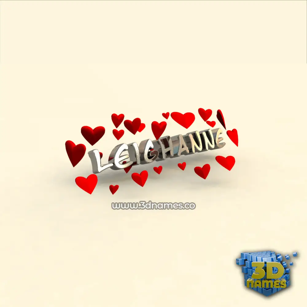 leighanne in In Love style - 3D name wallpaper