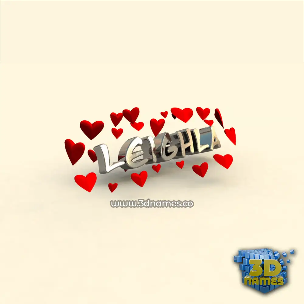 leighla in In Love style - 3D name wallpaper