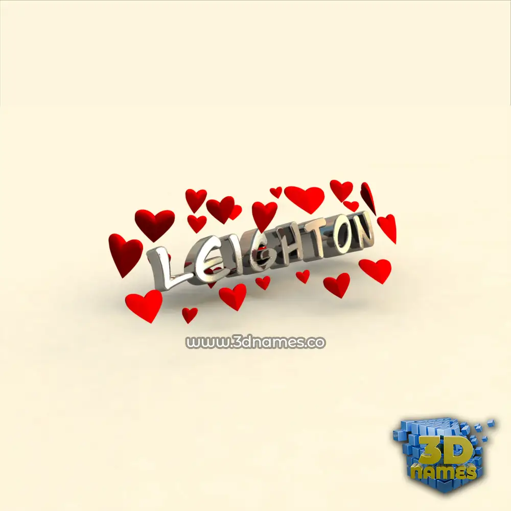leighton in In Love style - 3D name wallpaper