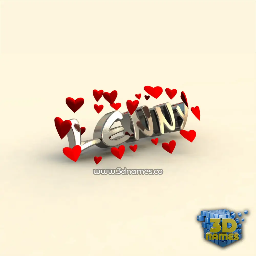 lenny in In Love style - 3D name wallpaper