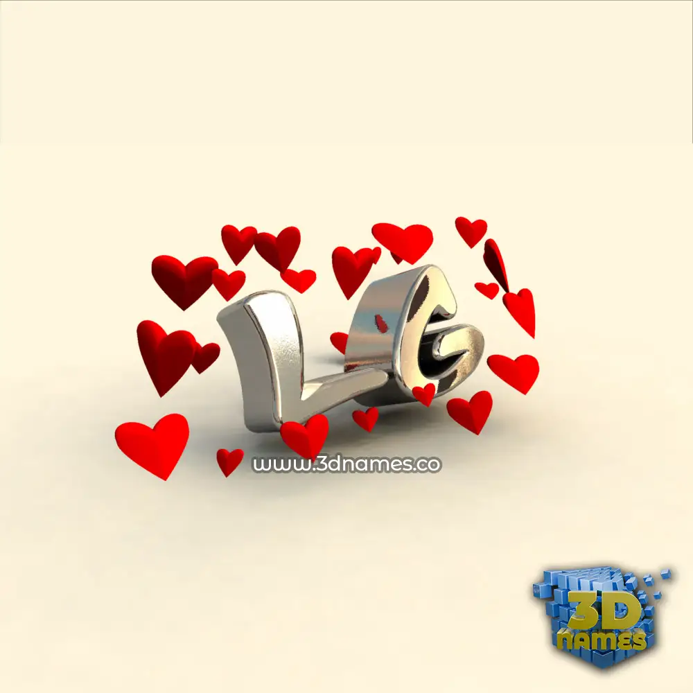 lg in In Love style - 3D name wallpaper
