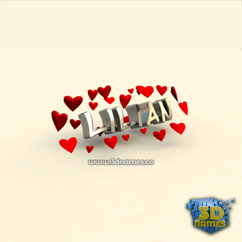lilian in In Love style - 3D name wallpaper