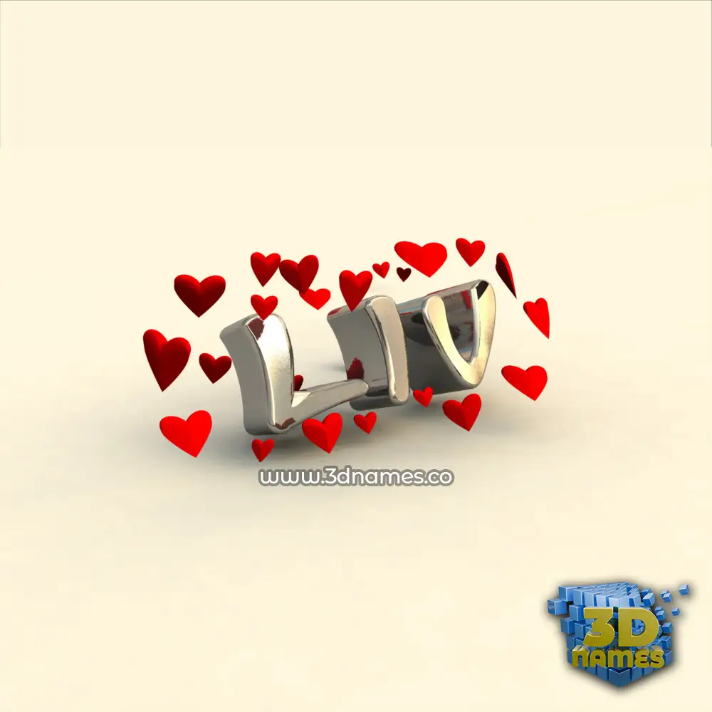 liv in In Love style - 3D name wallpaper
