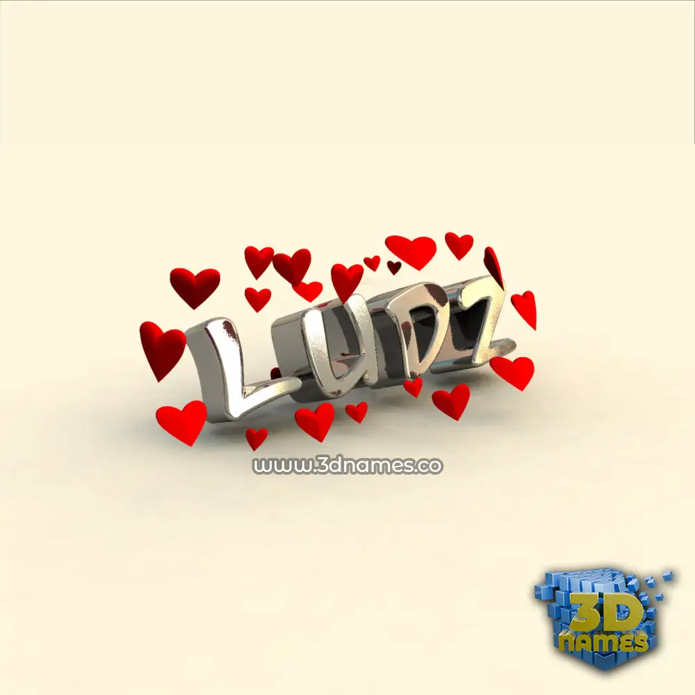 ludz in In Love style - 3D name wallpaper