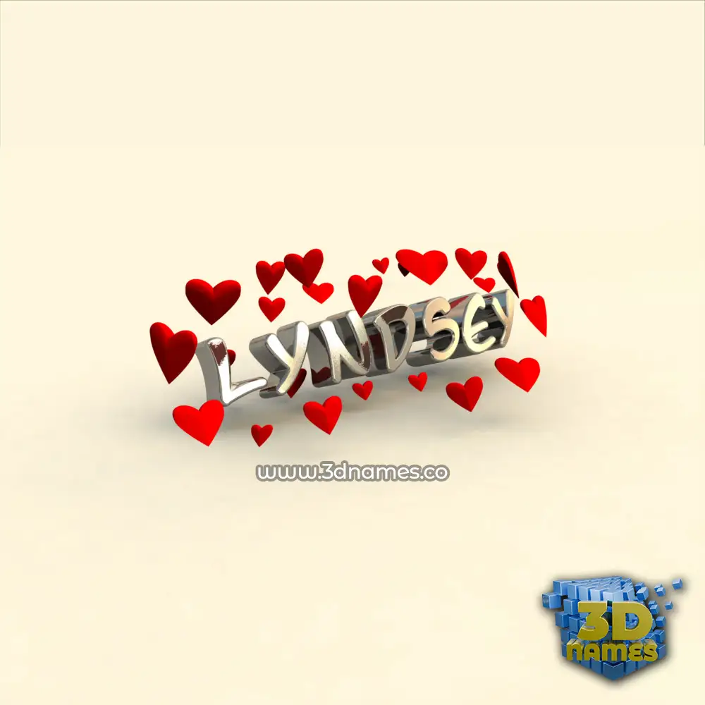 lyndsey in In Love style - 3D name wallpaper