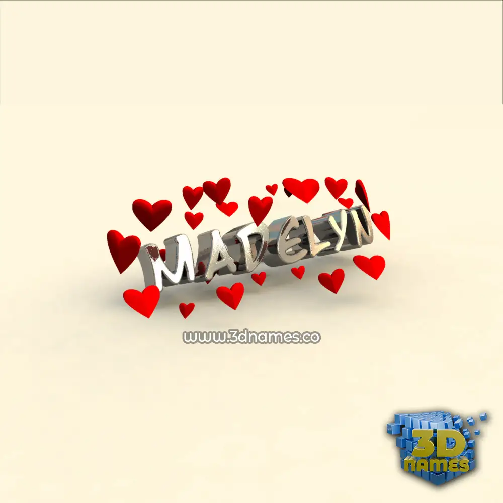 madelyn in In Love style - 3D name wallpaper