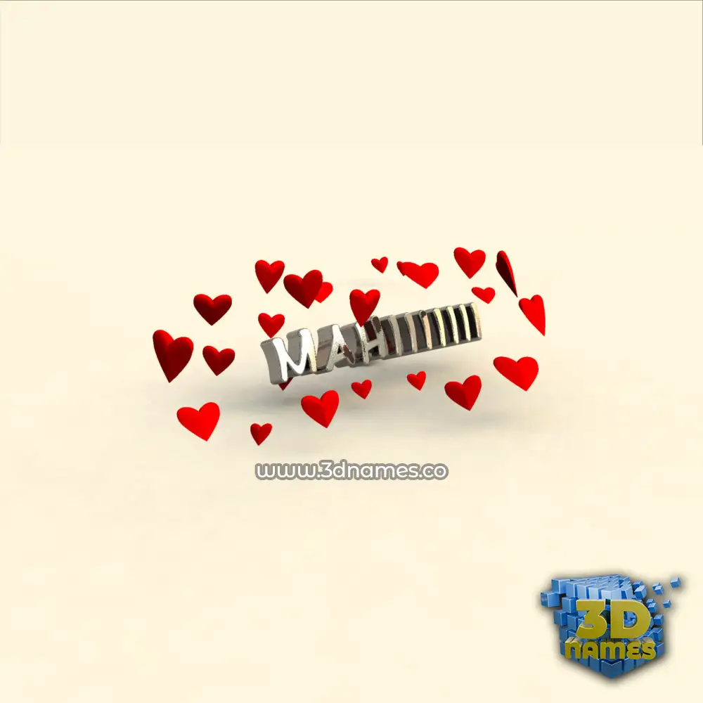 mahiiiiiii in In Love style - 3D name wallpaper