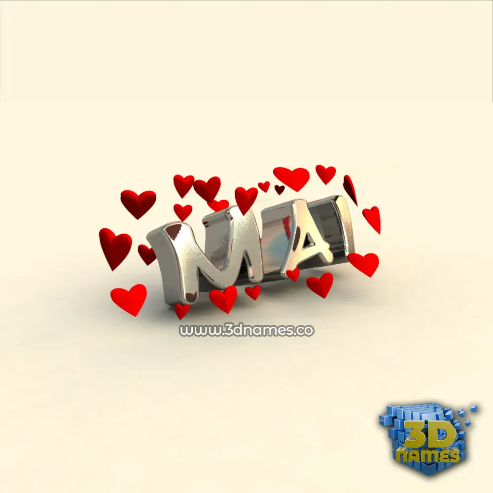 mai in In Love style - 3D name wallpaper