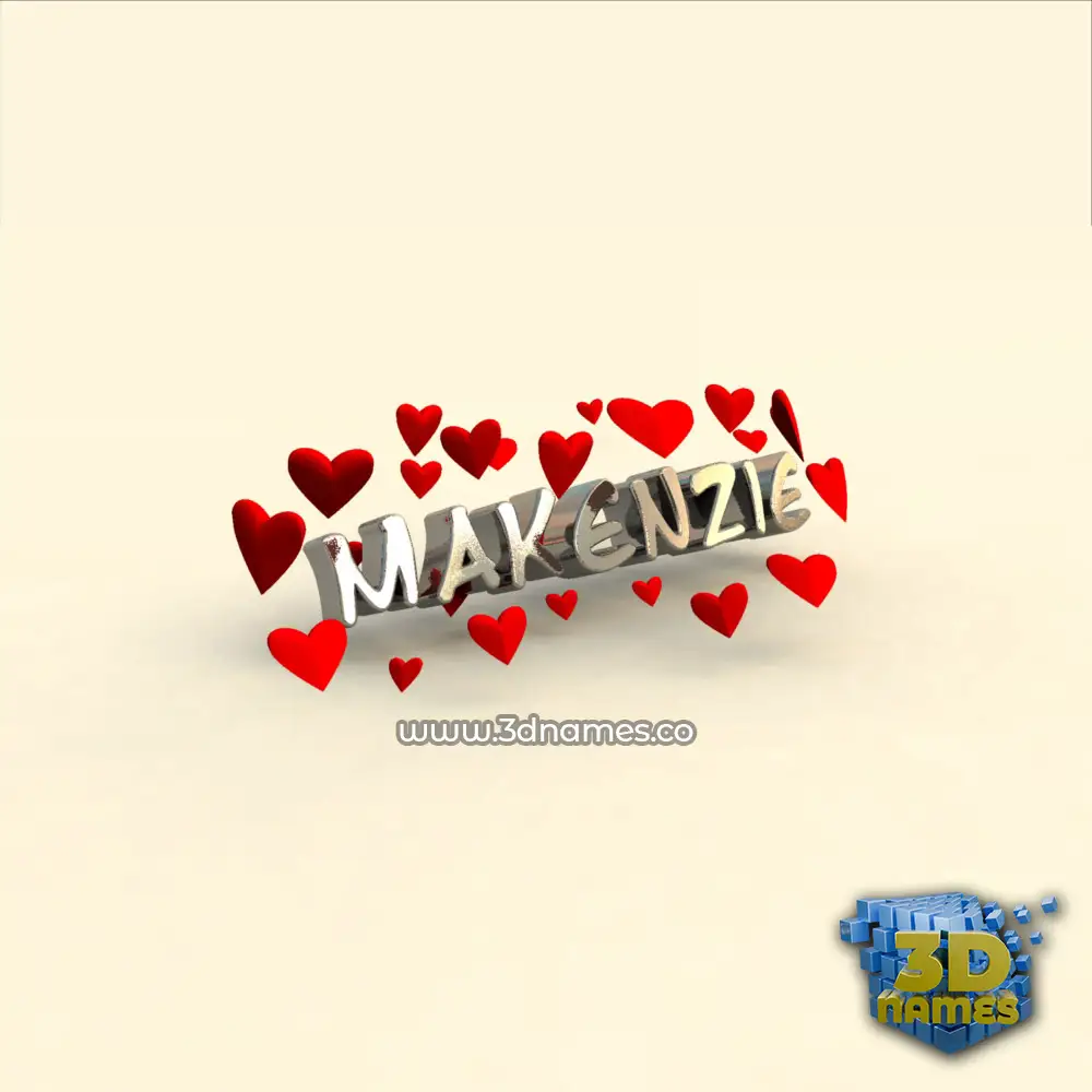makenzie in In Love style - 3D name wallpaper