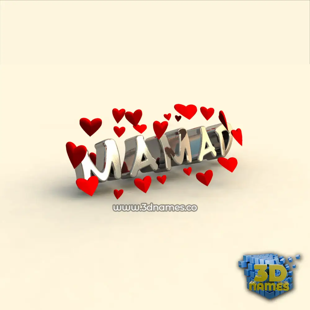 mamad in In Love style - 3D name wallpaper
