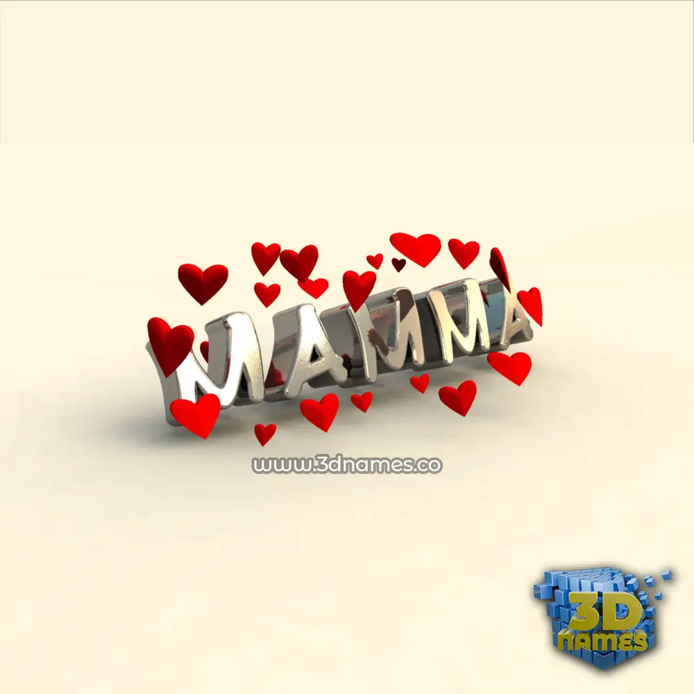 mamma in In Love style - 3D name wallpaper