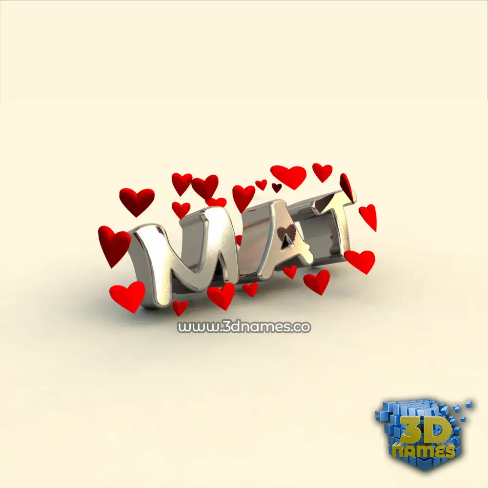 mat in In Love style - 3D name wallpaper