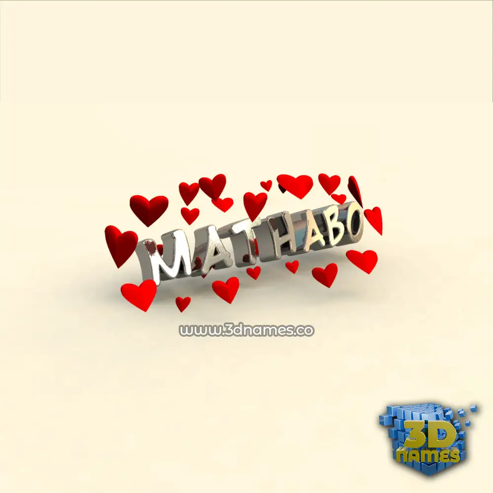 mathabo in In Love style - 3D name wallpaper