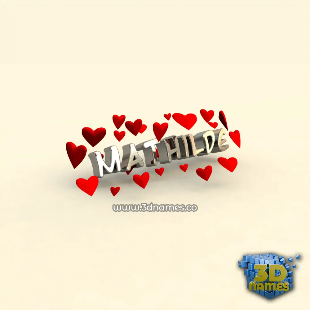 mathilde in In Love style - 3D name wallpaper