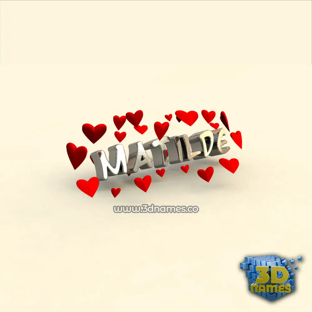 matilde in In Love style - 3D name wallpaper